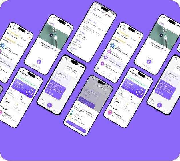 language coach ai screenshots of phone